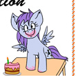 Pony with birthday cake