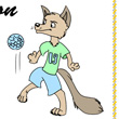 Wolf with ball